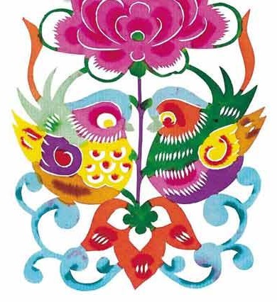 剪纸贴在门上图片