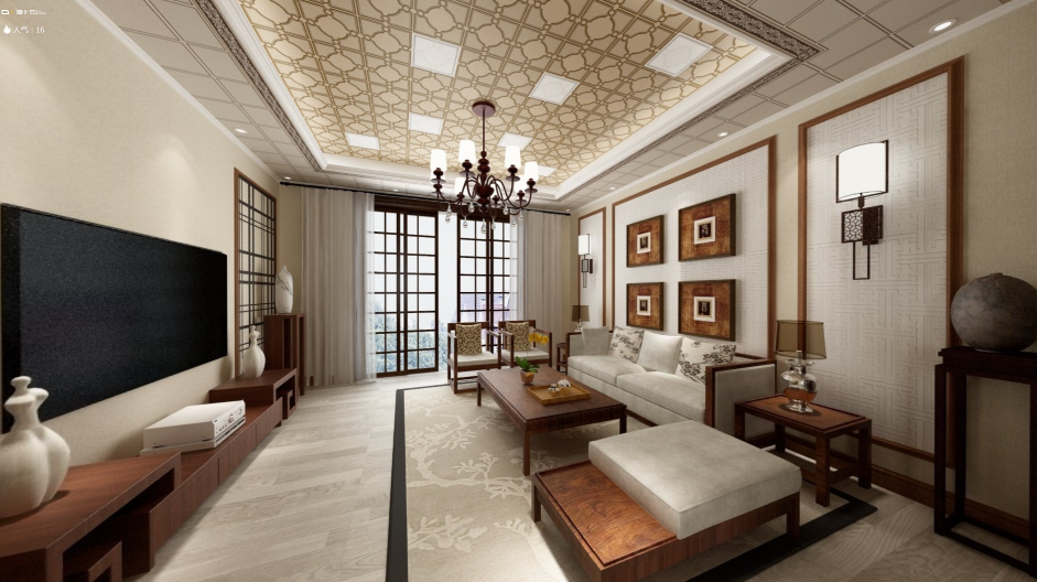 广东河源客户客厅(酷家乐制作)